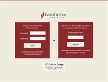 Tablet Screenshot of boettcherscholarshiponline.org